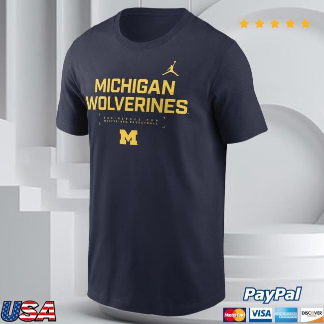Michigan Wolverines Jordan Brand Basketball 2025 Courtside Short Sleeve Shirts The M Den Official Shop