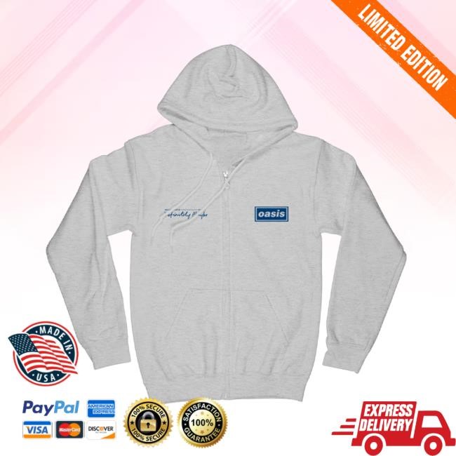 Oasis Merch Logo Tracklist Grey Zip Hoodie Oasis Shop Oasis Merch Logo Tracklist Grey Zip Up Hoodie Oasis Shop