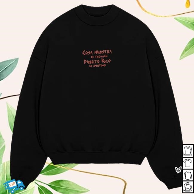 Official Rauw Alejandro Merch Store Shop Tradicion es Identidad Crew Neck Black