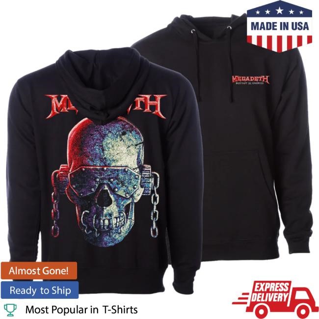 Megadeth Destroy All Enemies Long Sleeve Hoodie Megadeth Merch Megadeth Destroy All Enemies Hoodie Sweatshirt Megadeth Merch