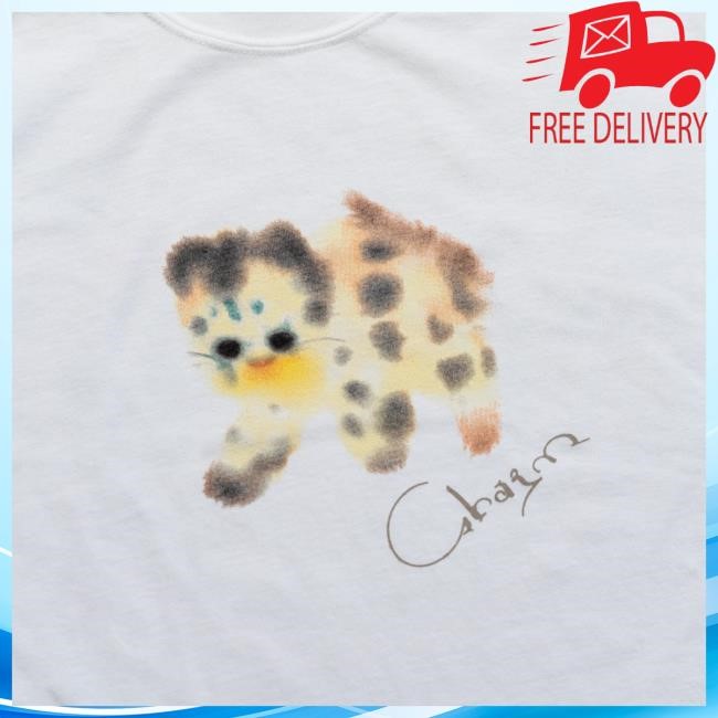 Official Clairo Charm Cat Tshirt (White) Official Clairo Merch Store Clairo Charm Cat Shirts (White)