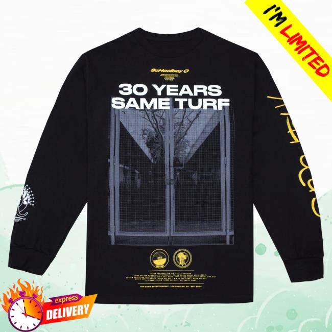 Official Clothing Top Dawg Entertainment Merch Store Same Turf L/S Tee (Black)