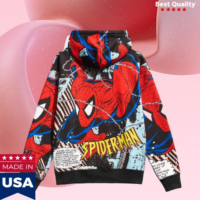 Official Chalk Line Clothing Spider-Man City Swing AOP Sweater Spider Man 3D All Over Print Official Chalk Line Clothing Spider-Man City Swing AOP Sweatshirt Spider Man 3D All Over Print