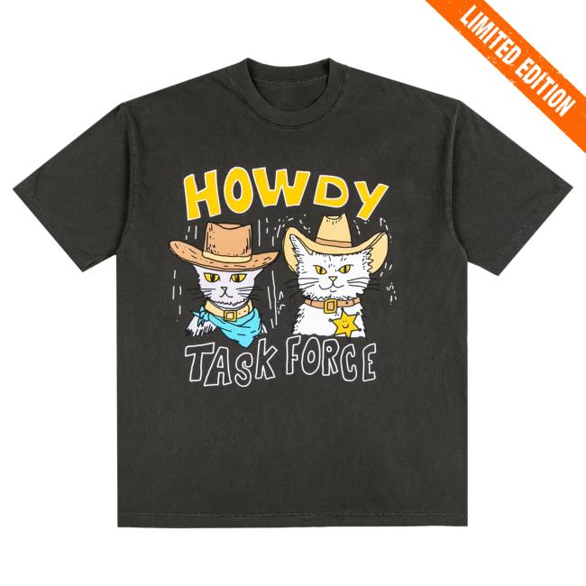 Official Billy Joel Merch Store Billy Ryan Trahan Merch Howdy Howdy Store Task Force Top Shirt - Black
