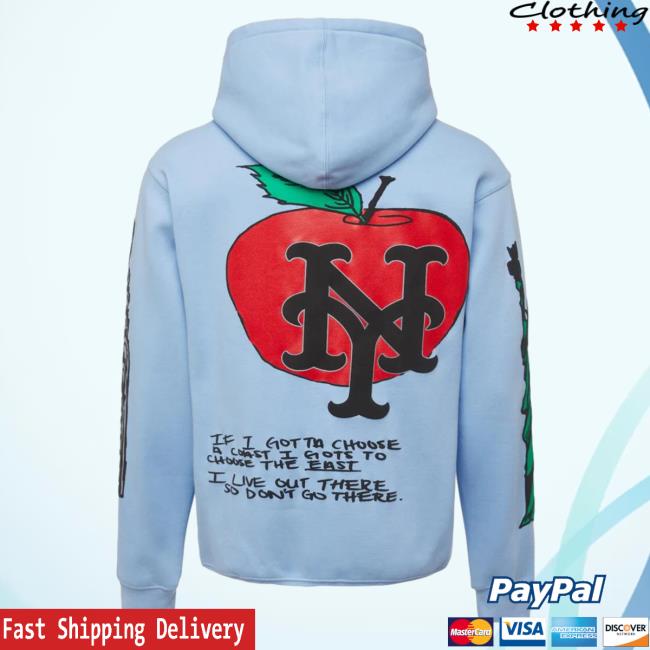 Official Fresh Society Homme + Femme Cali to NYC Crew neck Sweatshirt - Sky Blue Official Fresh Society Homme + Femme Cali to NYC Pullover Sweatshirt - Sky Blue