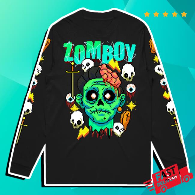 Official Zomboy Pixel Boy Long Sleeve T-Shirts