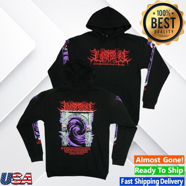Lorna Shore Set Me Free Before I'm Lost In The Dark T-Shirt Official Lorna Shore Set Me Free Before I'm Lost In The Dark Gate Hooded Sweatshirt