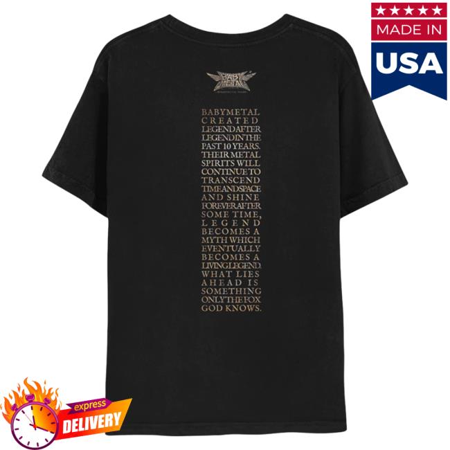 Official Baby Metal Merch Store BabyMetal "10 Babymetal Years" Popover Shirt Baby Metal Apparel Clothing Shop Official Baby Metal Merch Store BabyMetal "10 Babymetal Years" Attractive Shirt Baby Metal Apparel Clothing Shop