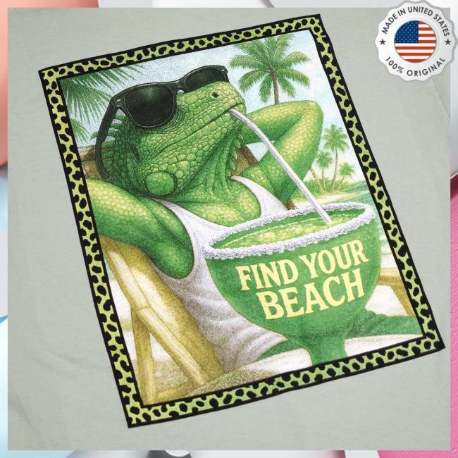 Official Jiberish Clothing Jiberish Find Your Beach Sage Shirt Official Jiberish Clothing Jiberish Find Your Beach Sage Tee