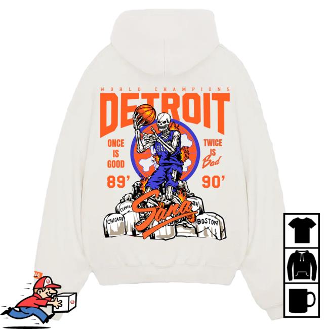Official Sana Detroit Red Wings Sana Detroit Bad Boys Once Good Twice Bad Hood - Cream