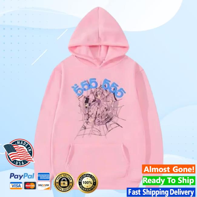 Official Sp5der Clothing Apparel Sp5der 555555 Pink Hoodie Sp5der Merch Store Shop