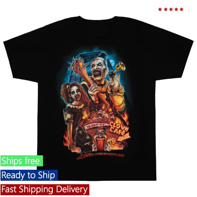 Official Halloween Horror Nights 2025 Terrifier Adult T Shirt