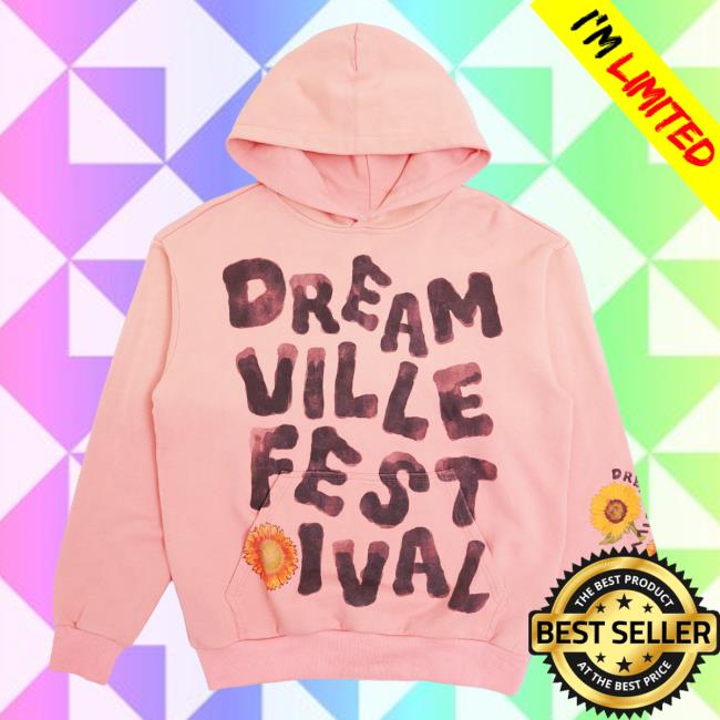 Official Dreamville Music Festival Merch Dv Fest Sweater Washed Flower Pink Dreamville Records