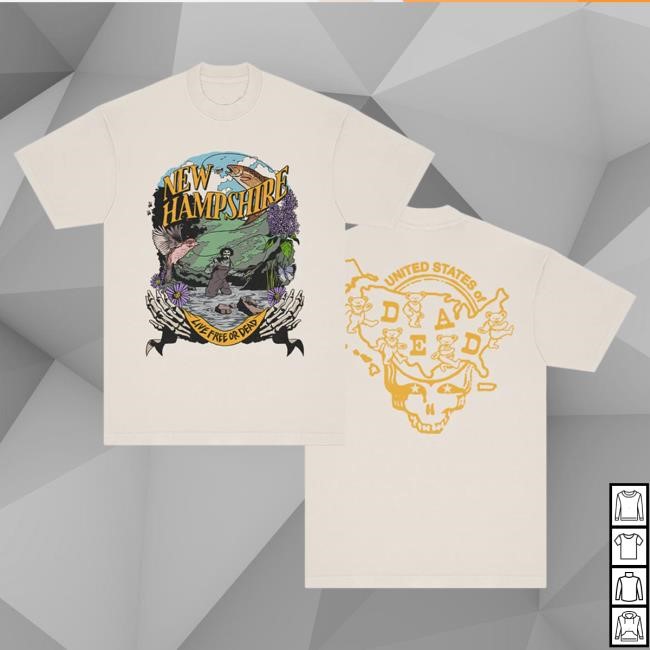 Grateful Dead New Hampshire United States of Dead Tee | Grateful Dead Merch Store Official