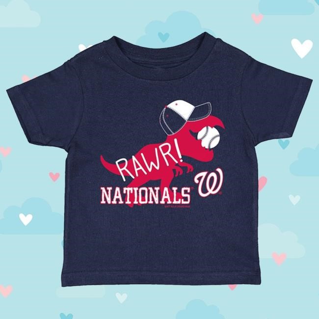 Washington Nationals Toddler Navy Blue Dino Short Sleeve Shirts | Rally House Official Merch Store – Buy Official MLB T Shirt Washington Nationals Toddler Navy Blue Dino Short Sleeve Shirt | Rally House Official Merch Store – Buy Official MLB T Shirt