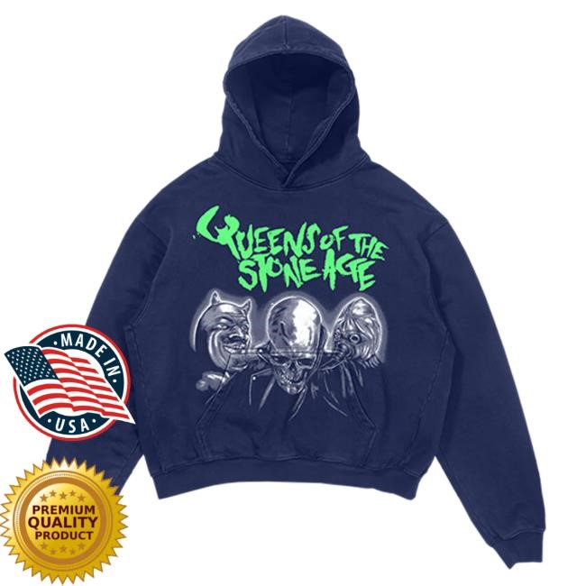 Official Queens Of The Stone Age Qotsa Merch Clockwork Monster Hoodies Official Queens Of The Stone Age Qotsa Merch Clockwork Monster Hood