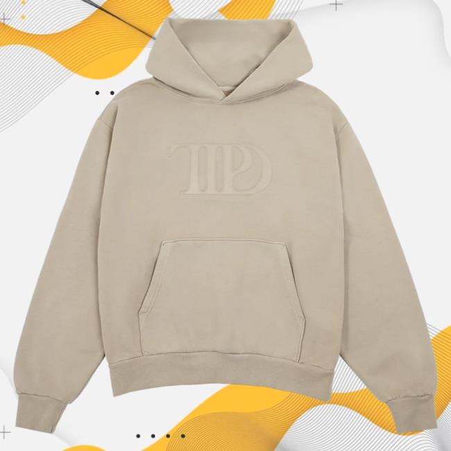 Official Taylor Swift Merch Store The Tortured Poets Department Beige Crew neck Sweatshirt Taylor Swift Apparel Clothing TaylorSwift