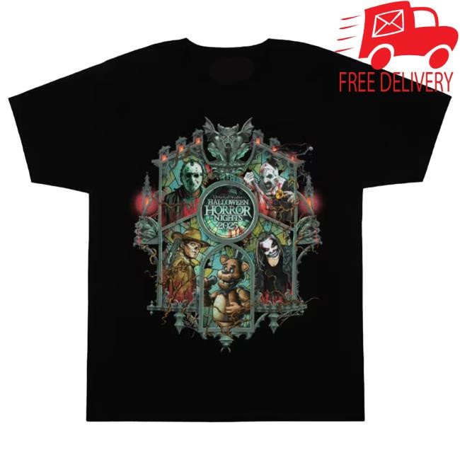 Official Halloween Horror Nights 2025 Key Art Adult Tee Official Halloween Horror Nights 2025 Key Art Adult Tee