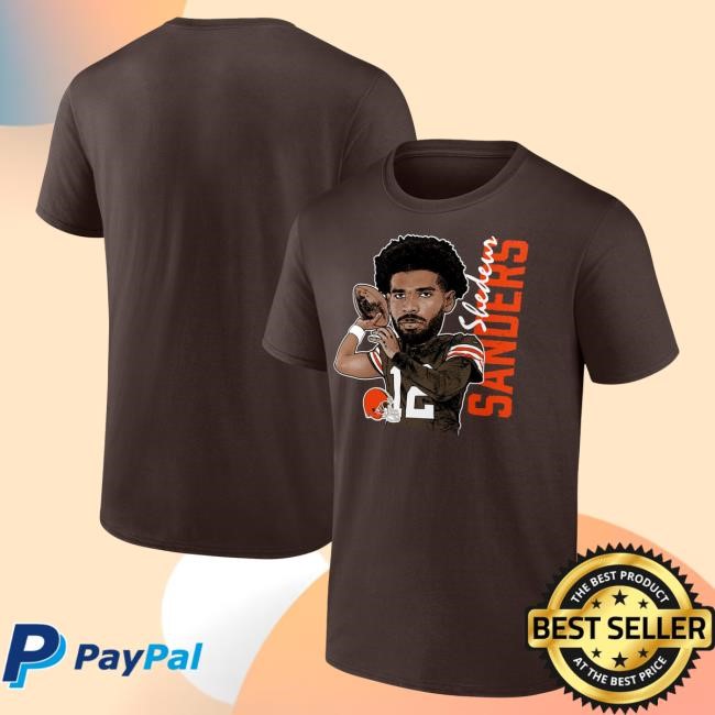 Official Men's Shedeur Sanders Brown Cleveland Browns Graphic Player Tshirt Official Men's Shedeur Sanders Brown Cleveland Browns Graphic Player T Shirt