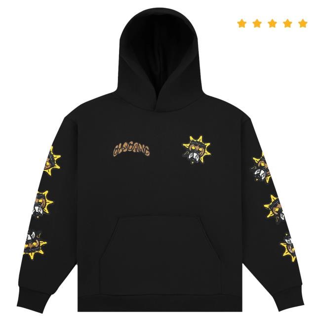 Official Glo Gang Merch Store Glo Gang Deserted Sun Hoodie (Black) GloGang