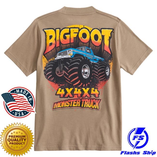 Official Abercrombie And Fitch Clothing bigfoot monster truck graphic T Shirt