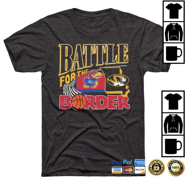 Battle For the Border KU Mizzou Basketball Shirts Charlie Hustle Merch Store Official