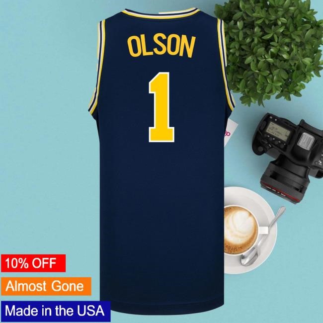 Michigan Wolverines #1 Olivia Olson Student Athlete Blue Women's Basketball Jersey Shirt | The M Den Official Merch Store Shop Michigan Wolverines #1 Olivia Olson Student Athlete Blue Women's Basketball Jersey Shirts | The M Den Official Merch Store Shop