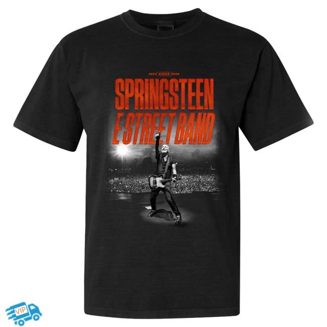 Officia Bruce Springsteen Merch Store Springsteen & The E-Street Band 2024 Tour Announcement T Shirt