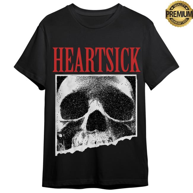 Official Heartsick Merch Store Shop Half Skull Tee Shirt