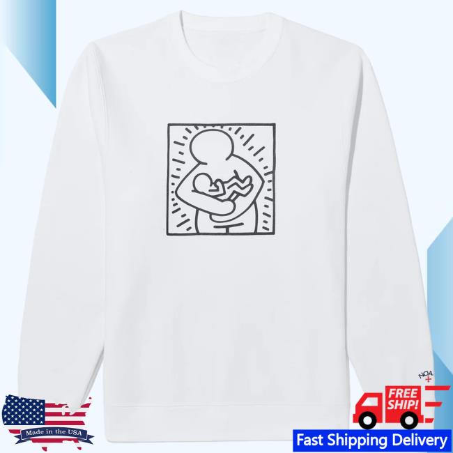 Official Noah Merch Store Noah X Keith Haring Pull Over Hoodie White Noah Clothing Shop Apparel