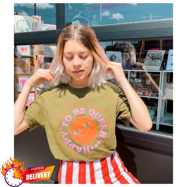 Ash And Chess Shop Happy To Be Queer AVOCADO New Shirt