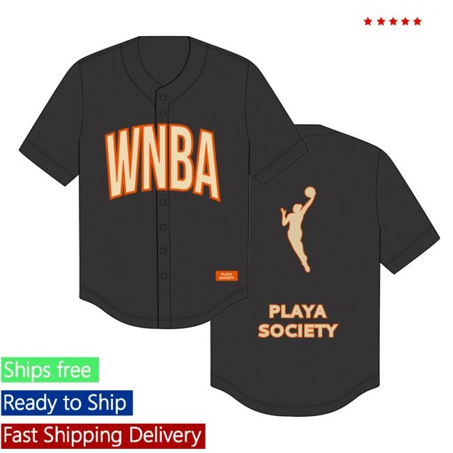 Playa Society Official Merch Store Playa Society Wnba Baseball Jersey Retro Shirt WNBA Clothing Apparel Shop