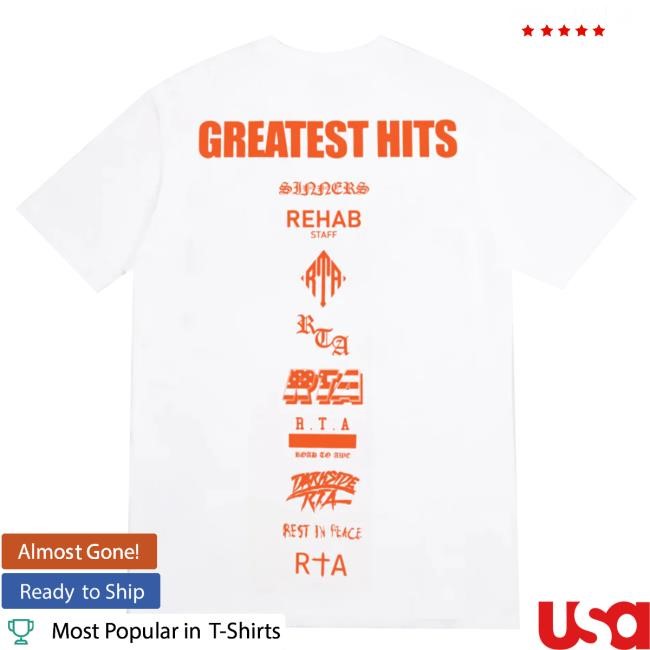 Official Rta Merch Liam Shirt | Orange Greatest Hits The RTA Liam Tee Shirt | Orange Greatest Hits