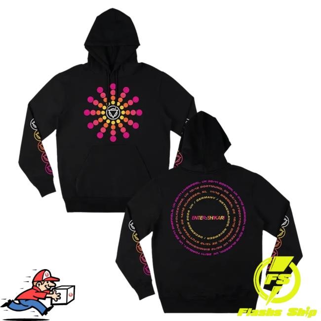 Official Enter Shikari Merch Circle Dots Hooded Sweatshirt Official Enter Shikari Circle Dots Hoody