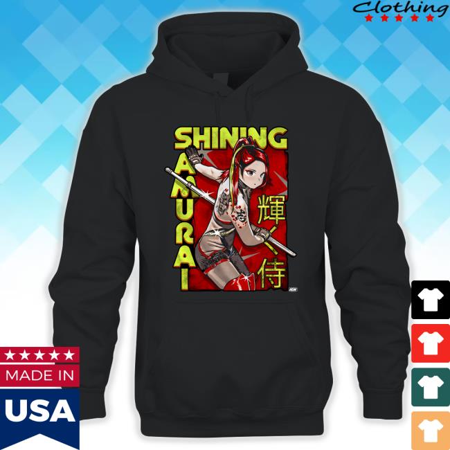 Shop AEW Hikaru Shida Shining Samurai Anime Tee Shirt