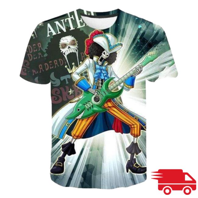 Official One Piece Merch Store Shop Brook The Rockstar One Piece New Shirt