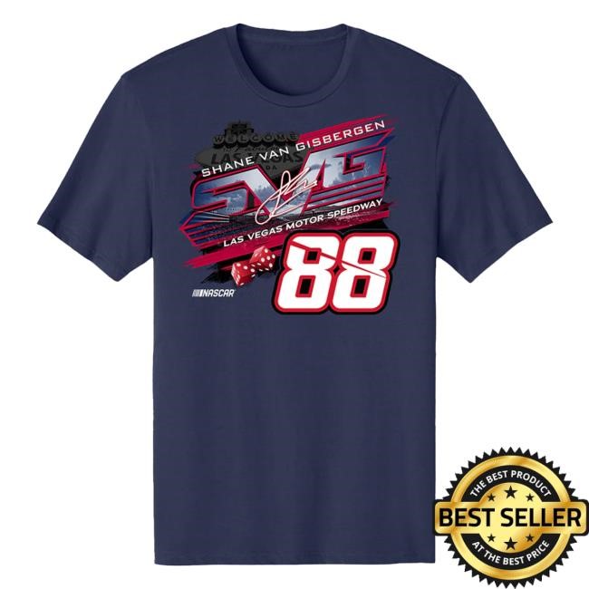 SVG #88 Red Bull Las Vegas Tee Trackhouse Racing Team Official SVG #88 Red Bull Las Vegas Top Shirt Trackhouse Racing Team Official
