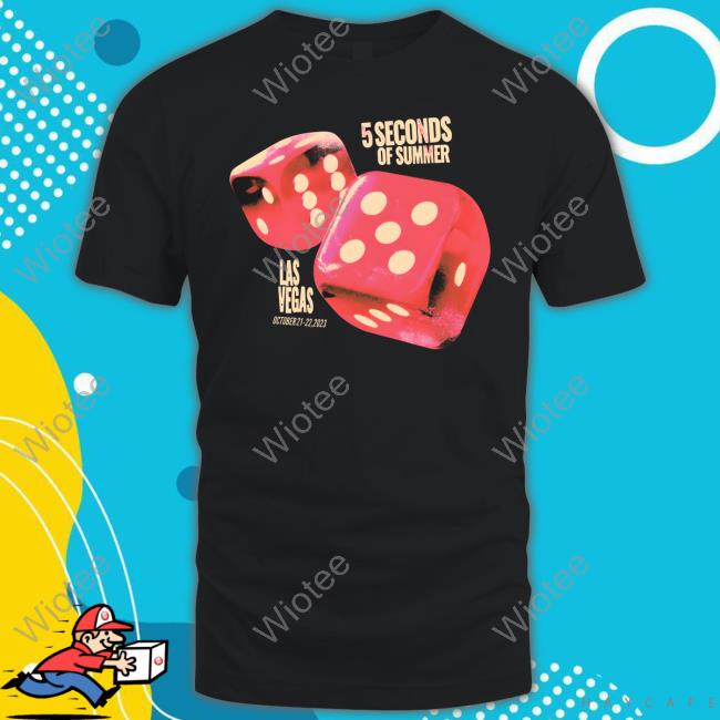 Official The 5 Seconds Of Summer Show Merch Las Vegas Dice Tee