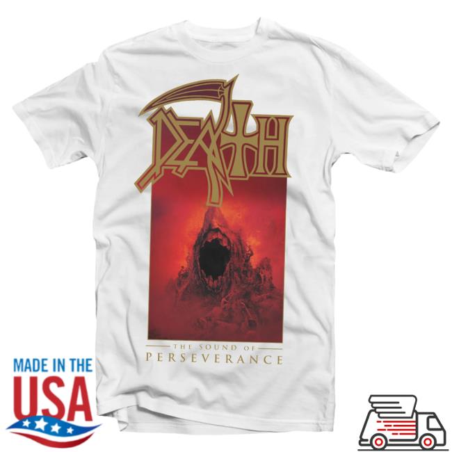 Official Indie Merch Store Shop Death "The Sound Of Perseverance" T-Shirt IndieMerchStore