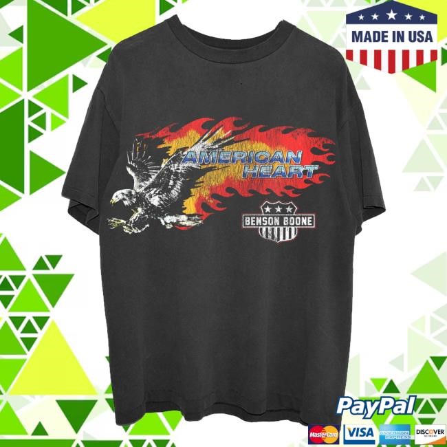 Official Benson Boone Merch Store Benson Boone American Heart Tshirt BensonBoone