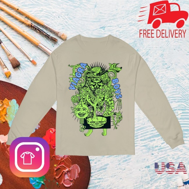 Salt Shed Long Sleeve Tee Viagra Boys Band Merch Salt Shed Tee Viagra Boys Band Merch