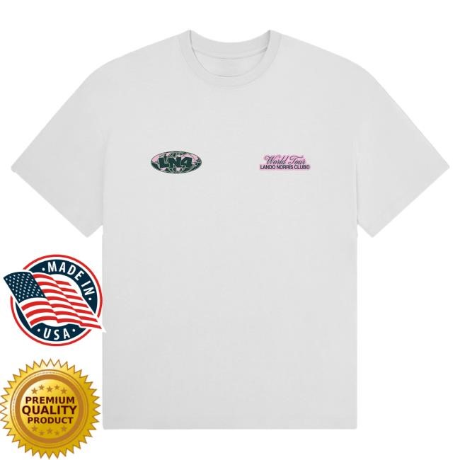 Official Lando Norris Merch Store Shop World Tour T Shirt - Black