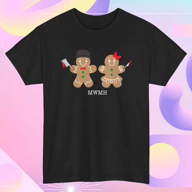 Official Murder with my Husband Gingerbread Couple Hooded Sweatshirt MWMH Postcat