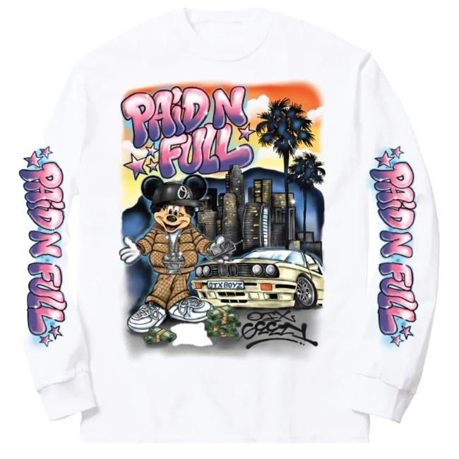 Geezy World Paid N Full Long Sleeve Tee Long Sleeve Shirt