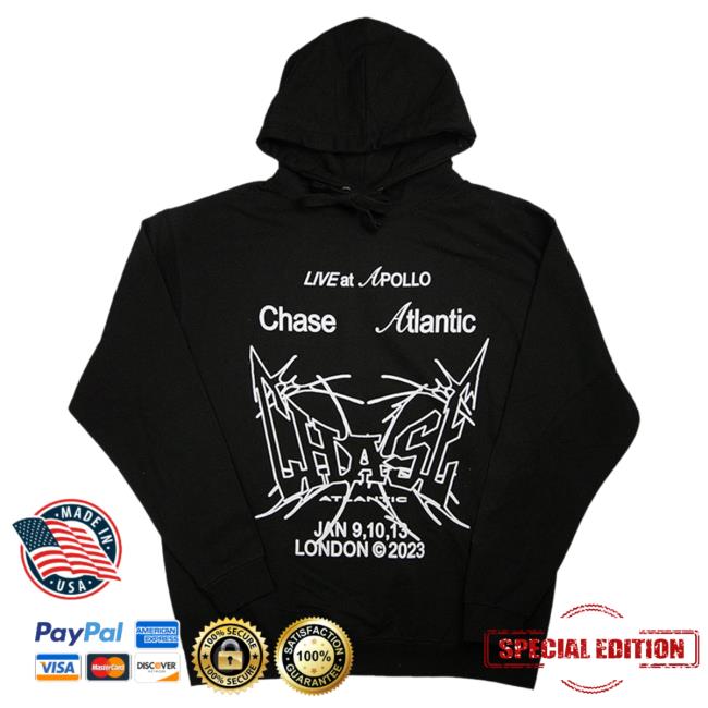 Official Chase Atlantic Merch Store Chase Crewneck Sweatshirt Black ChaseAtlantic Shop