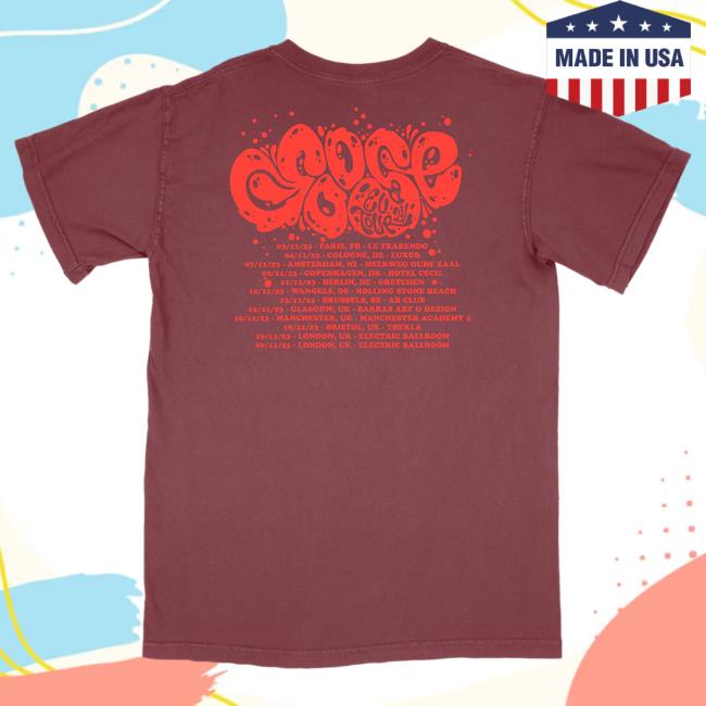 Official Goose The Band Merch Goosetheband Millward European Tour T Shirt Official Goose The Band Merch Goosetheband Millward European Tour Shirt 2024
