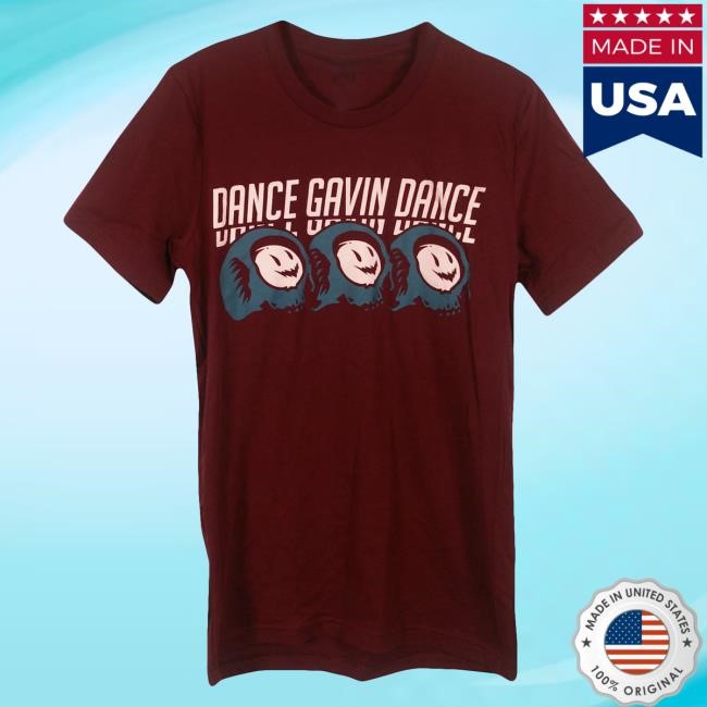 Official Dance Gavin Dance Merch Faces Maroon Top Shirt DanceGavinDance