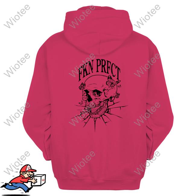 Official Fkn Prfct Shop FKN Butterflies - White Hoodie Fkn Prfct FKN Butterflies - White Crewneck Sweatshirt