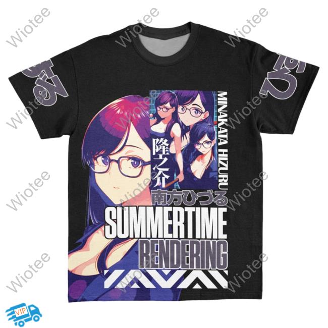 Official Anime Ape Clothing Minakata Hizuru Summer Time Rendering Streetwear Tee Shirt Animeape