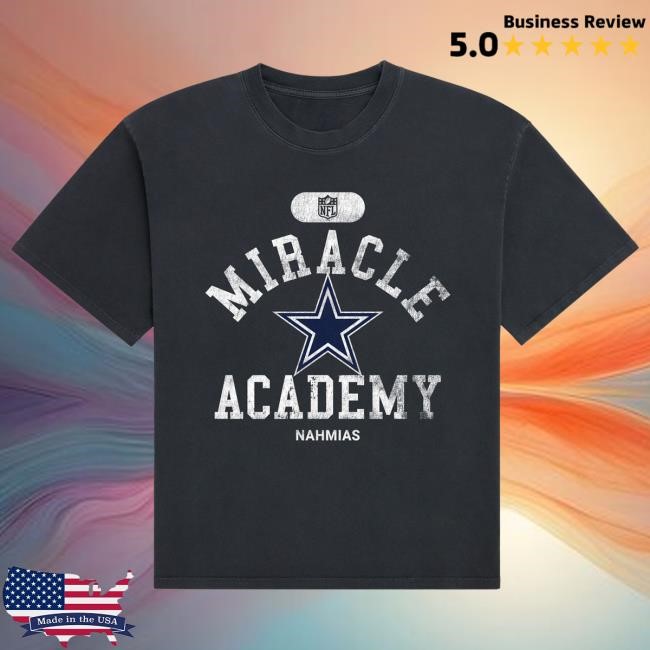 Official Fanatics Shop Store Merch Dallas Cowboys Miracle Academy Unisex Boxy Hot Shirt - Black by NFL